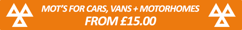 MOT for cars, vans and motorhomes - just £54.00