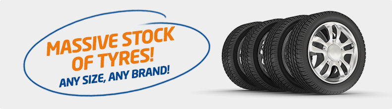 Massive stock of tyres! Any size, any brand!